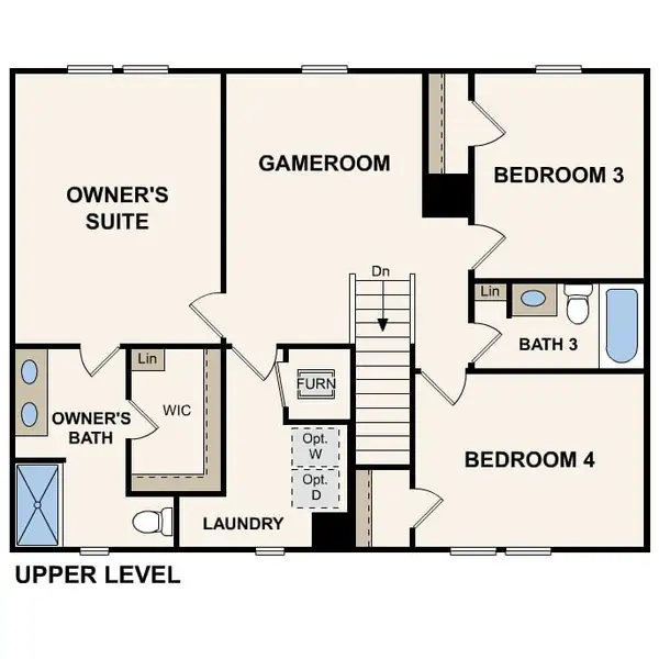 2D floor plan layout for the Dupont by Century Complete in Linwood Acres, Linwood, NC (Image 4).