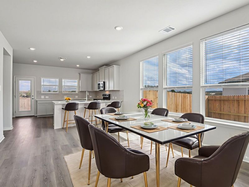 Furnished interior view inside a new home in Scenic Crest - Premier Series, Boerne (Image 3). Furnished interior view inside a new home in Scenic Crest - Premier Series, Boerne (Image 3).