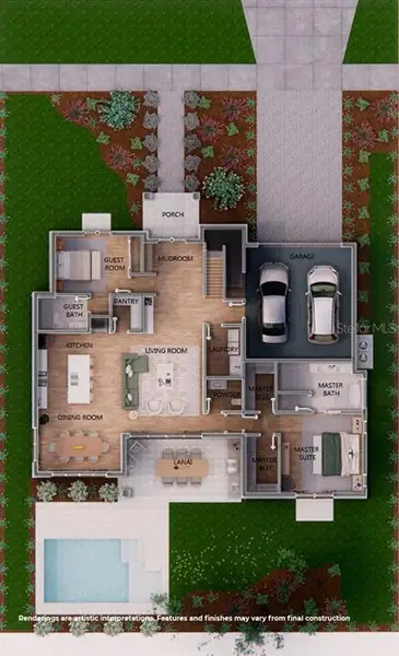 2D floor plan layout of this home in , Orlando, FL (Image 3).