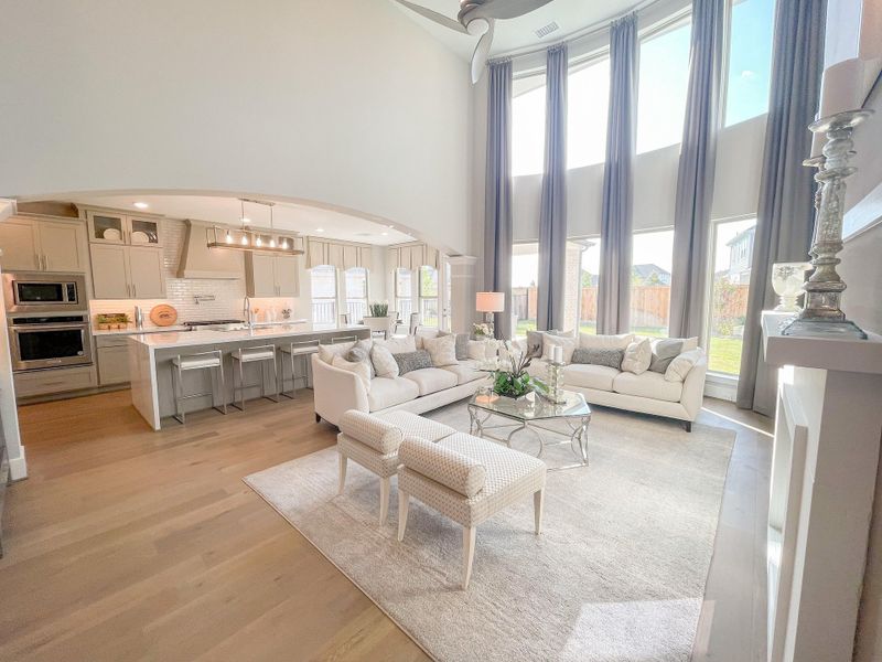 Furnished interior view inside a new home in Bridgeland, Cypress (Image 32).