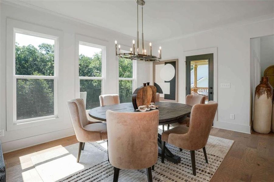 Furnished interior view inside a new home in Steeplechase, Hoschton (Image 31).