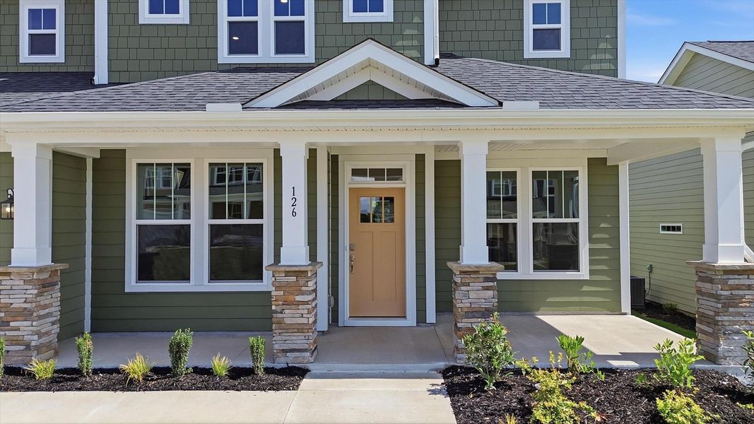 Exclusive DRB Homes exterior with balanced proportions and vibrant curb appeal in Woodruff, SC Exclusive DRB Homes exterior with balanced proportions and vibrant curb appeal in Woodruff, SC