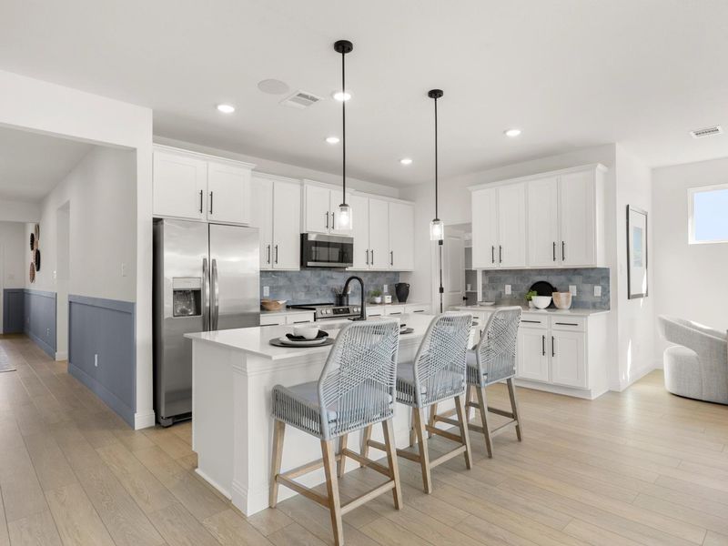 Furnished interior view inside a new home in Mercer Meadows, Royse City (Image 10).