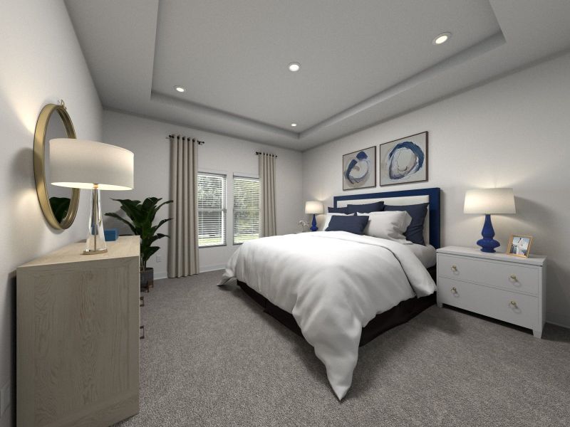 The primary suite offers a private retreat. The primary suite offers a private retreat.