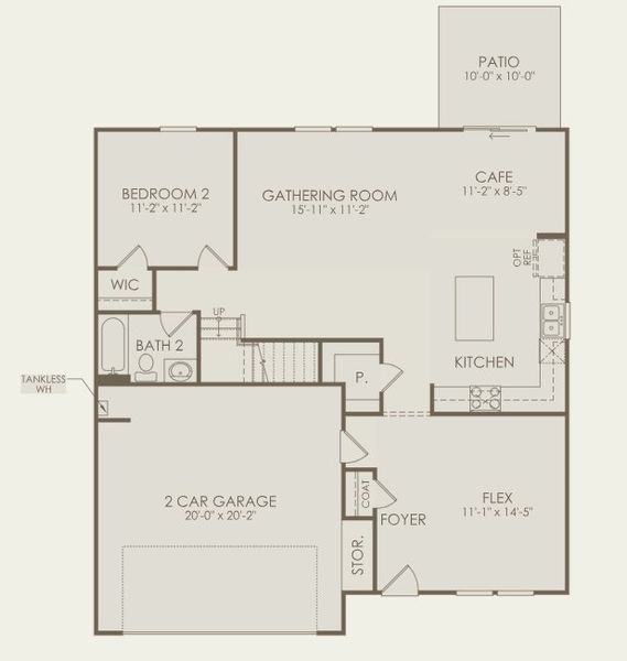 2D floor plan layout for the Whimbrel by Centex in Carpenter Falls, Durham, NC (Image 3). 2D floor plan layout for the Whimbrel by Centex in Carpenter Falls, Durham, NC (Image 3).