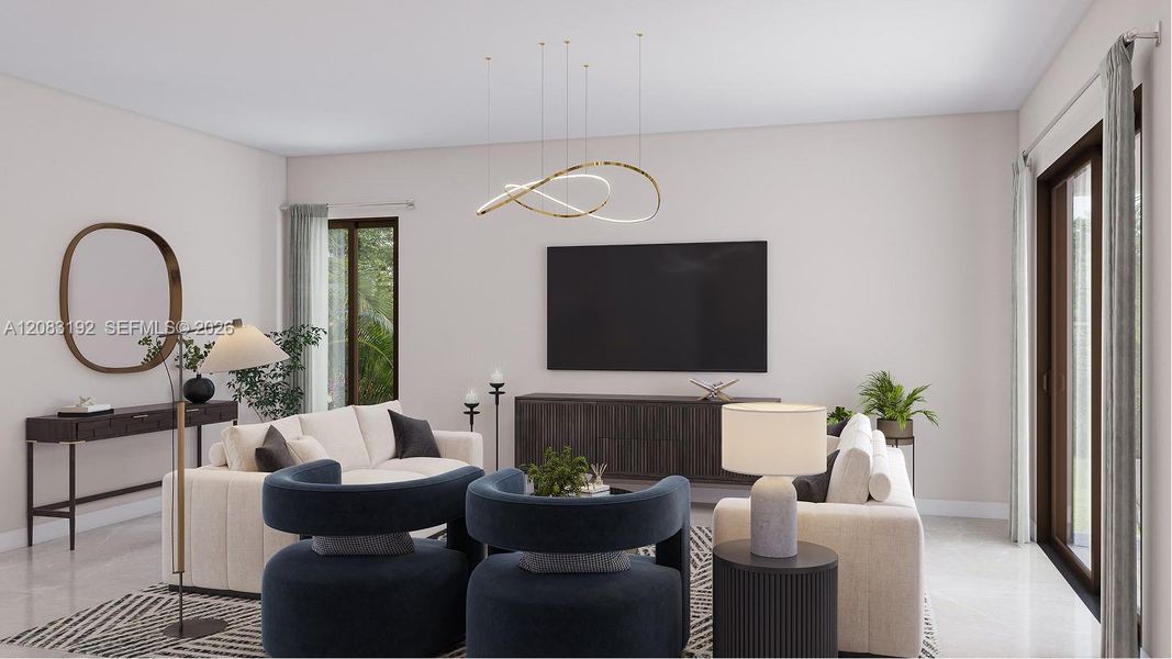 Furnished interior view inside a new home in Parkland Royale, Parkland (Image 6).