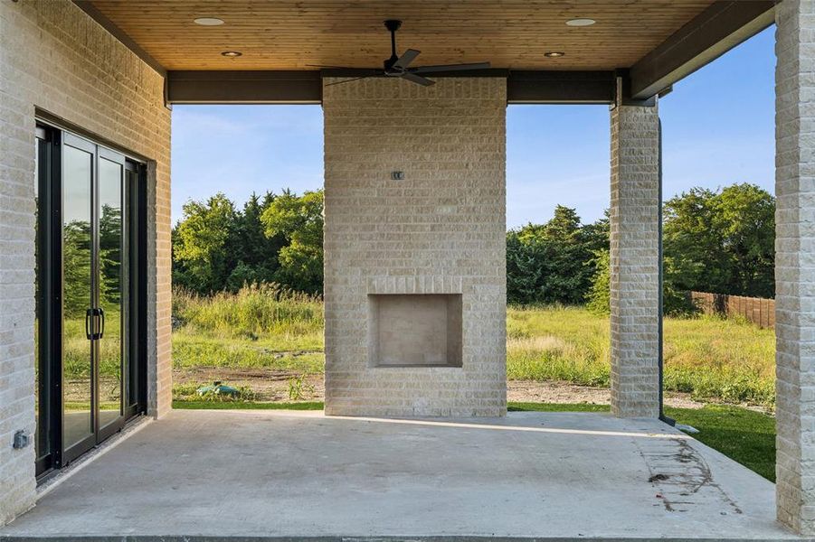 Exterior details and patio area of a home in , Midlothian (Image 31). Exterior details and patio area of a home in , Midlothian (Image 31).