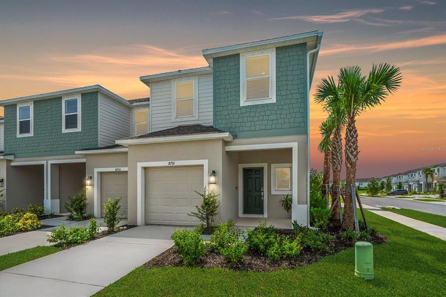 Front exterior of a new home in , Sarasota, FL, highlighting curb appeal (Image 28). Front exterior of a new home in , Sarasota, FL, highlighting curb appeal (Image 28).