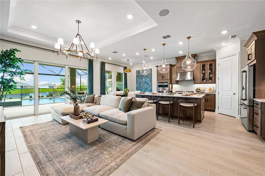 Furnished interior view inside a new home in Esplanade at Skye Ranch, Sarasota (Image 12).