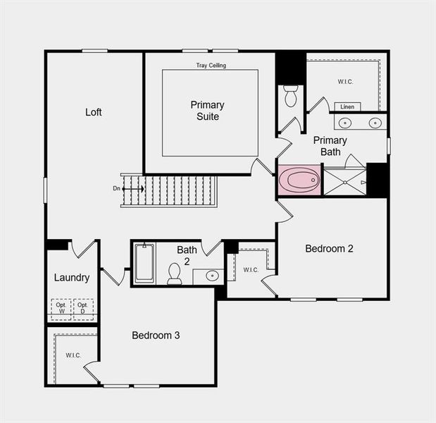 2D floor plan layout of this home in Heritage River, Euharlee, GA (Image 4).