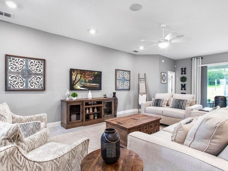 The gathering room is sized for ample seating - Waylyn by Highland Homes