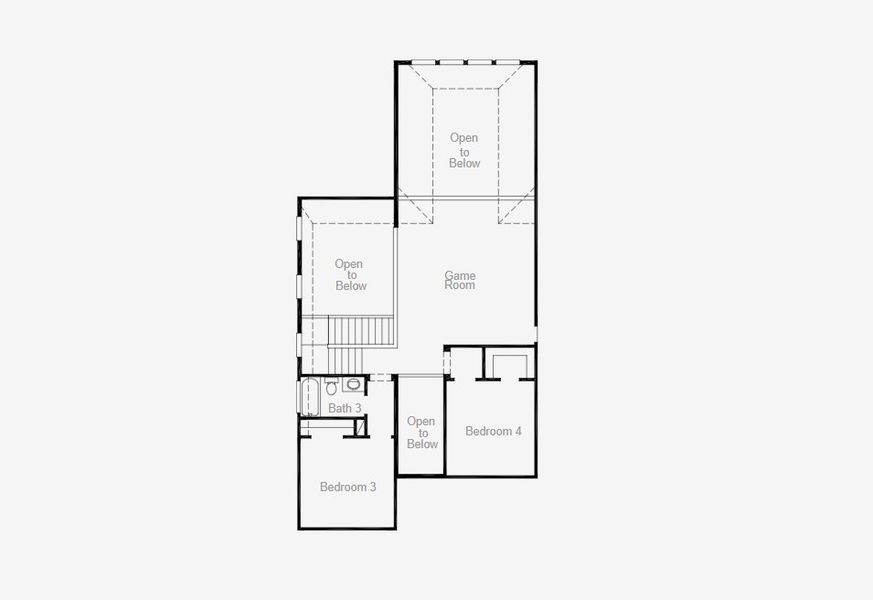 2D floor plan layout of this home in Wildflower Ranch, Fort Worth, TX (Image 5).