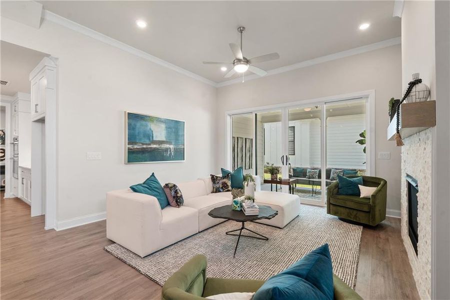 Furnished interior view inside a new home in Promenade at Sawnee Village, Cumming (Image 3).