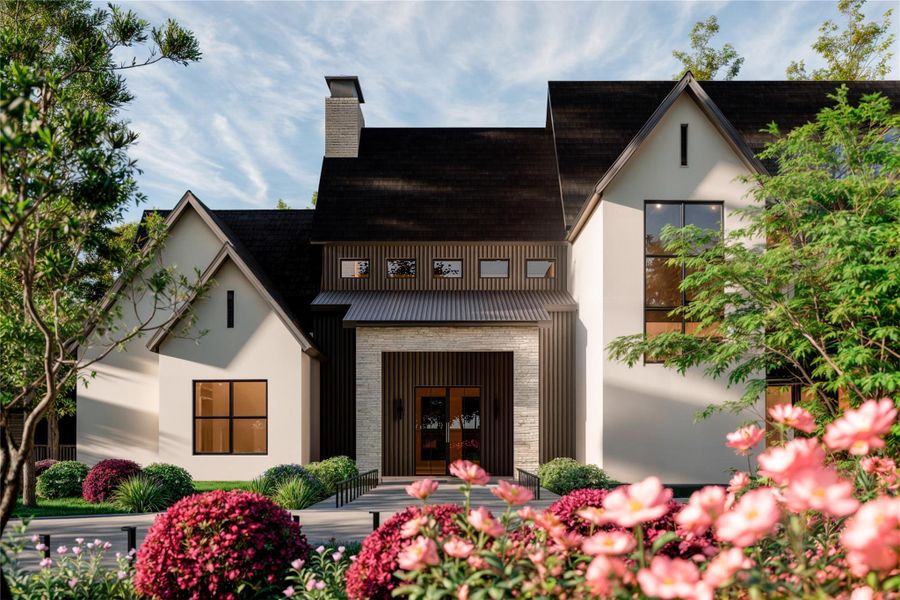 Front exterior of a new home in , Conroe, TX, highlighting curb appeal (Image 2). Front exterior of a new home in , Conroe, TX, highlighting curb appeal (Image 2).