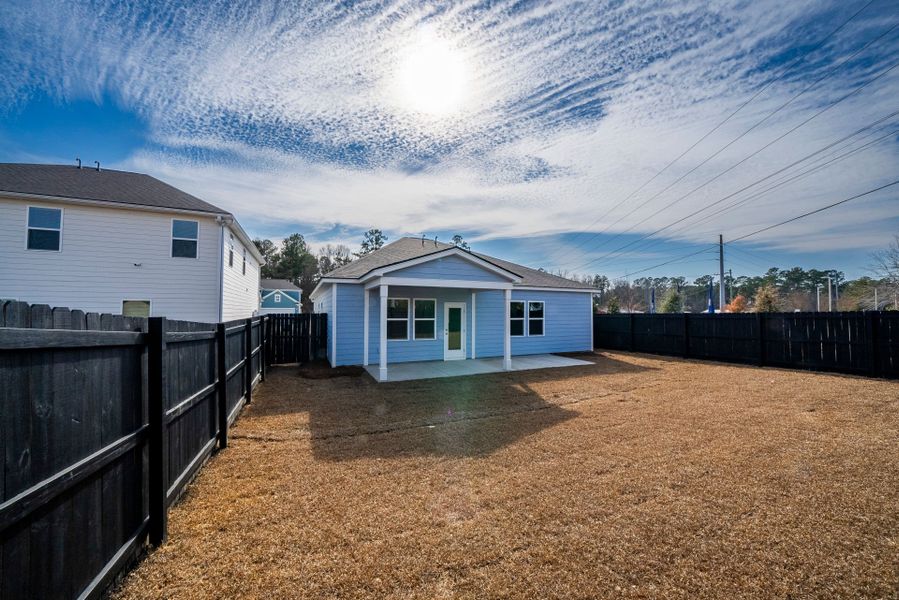 Exterior details and patio area of a home in Monroe Preserve, Chapin (Image 37).