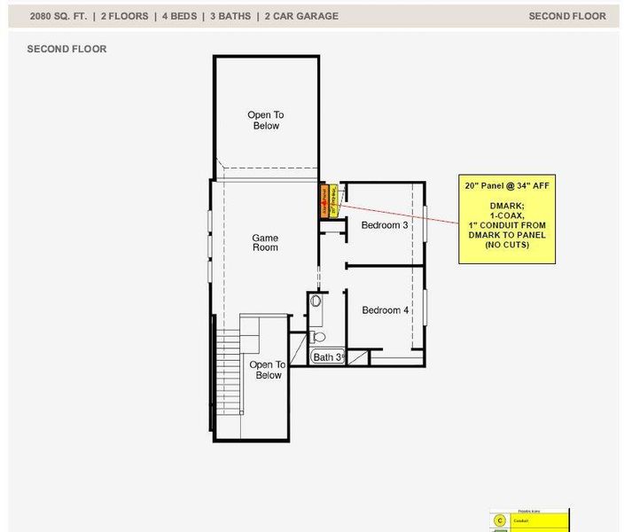 2D floor plan layout of this home in , Spring, TX (Image 3).