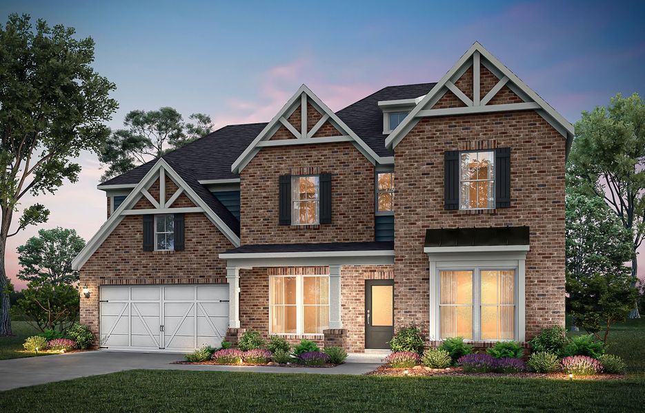 Representative exterior photo of a completed home built from the Woodward by Pulte Homes in Riversprings, Dacula, GA (Image 2). Representative exterior photo of a completed home built from the Woodward by Pulte Homes in Riversprings, Dacula, GA (Image 2).
