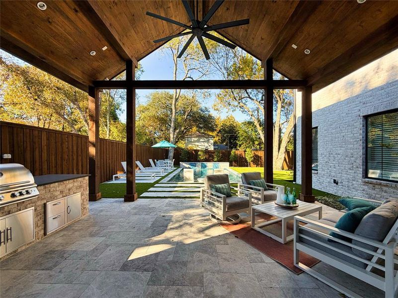 Exterior details and patio area of a home in , Dallas (Image 22).