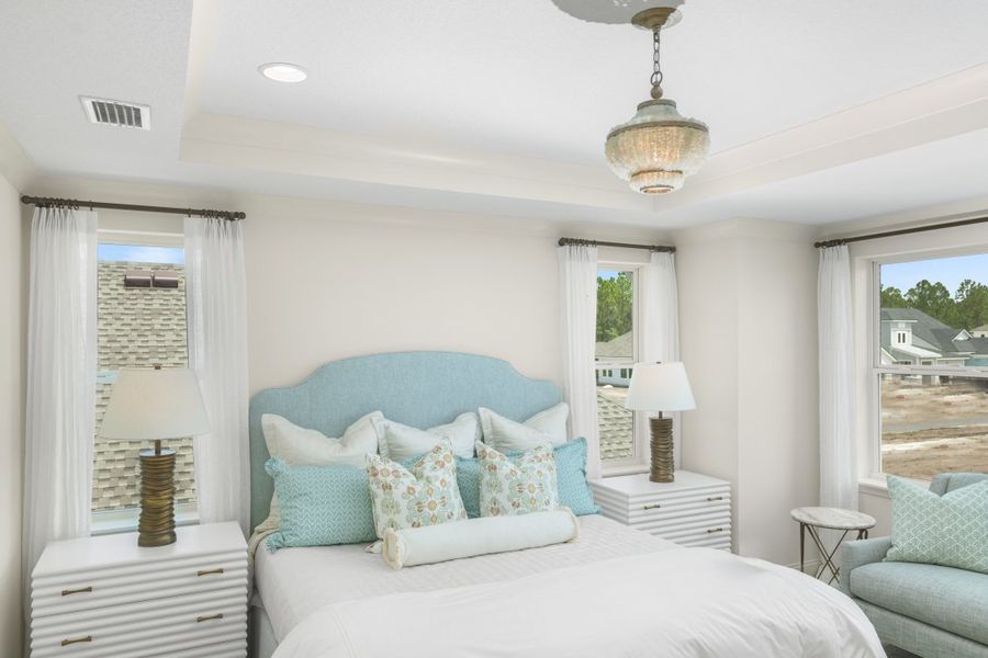 Representative furnished interior of a home built from the Miramar by Riverside Homes in Mariposa at EverRange, Jacksonville (Image 47).