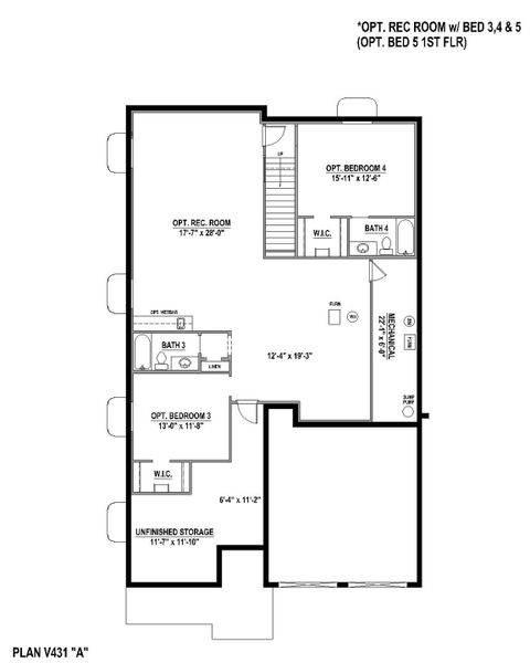 Plan V431 Base Bed Plan V431 Base Bed
