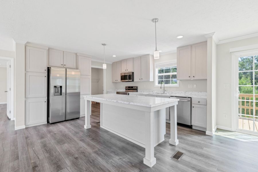Furnished interior view inside a new home in , Cross (Image 28).