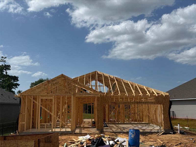 In-progress construction of a new home in Lakes at Crockett Martin, Conroe, TX (Image 23).