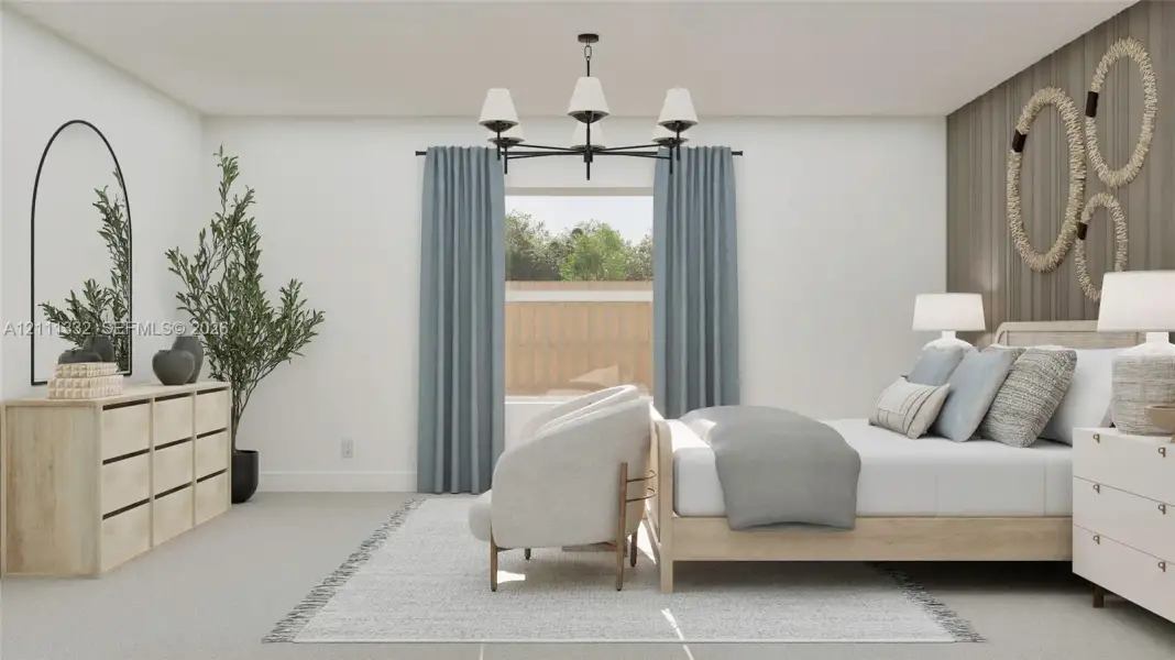 Furnished interior view inside a new home in , Miami (Image 11).