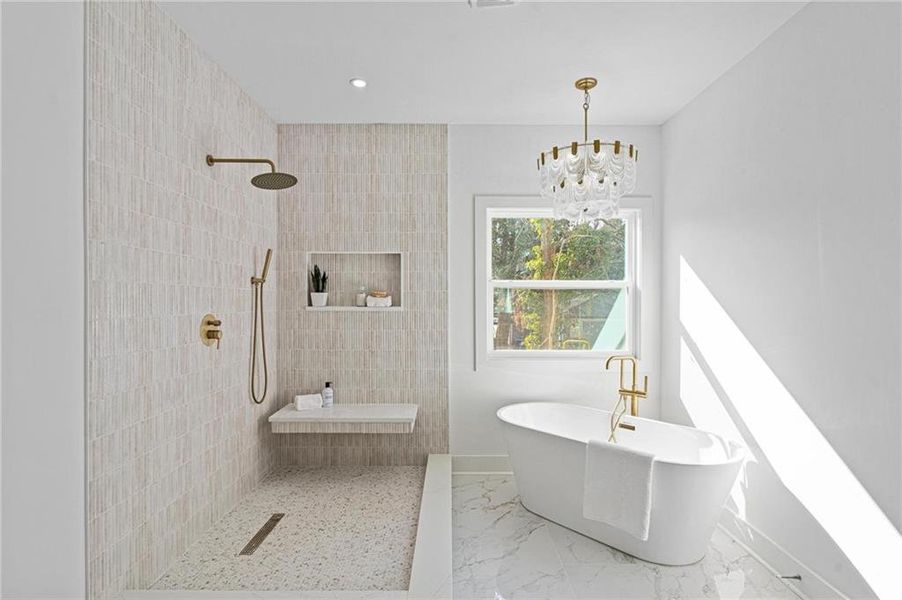 Furnished interior view inside a new home in , Atlanta (Image 36).