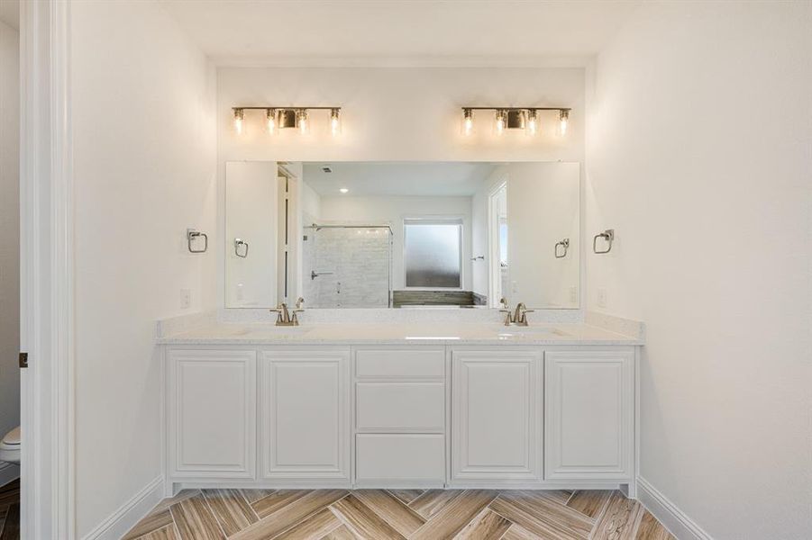 Furnished interior view inside a new home in Wildflower Ranch 60-65, Justin (Image 18). Furnished interior view inside a new home in Wildflower Ranch 60-65, Justin (Image 18).