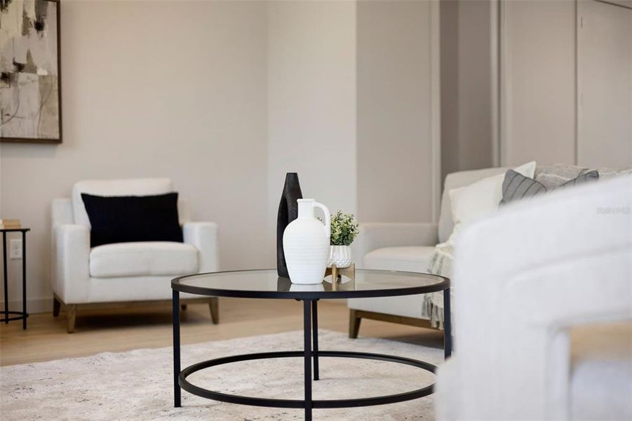 Furnished interior view inside a new home in , St. Petersburg (Image 36).