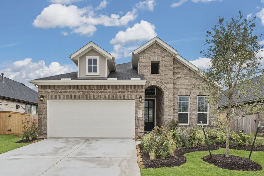 Representative exterior photo of a completed home built from the Rowen by Chesmar Homes in Brookewater 45's, Rosenberg, TX (Image 21).