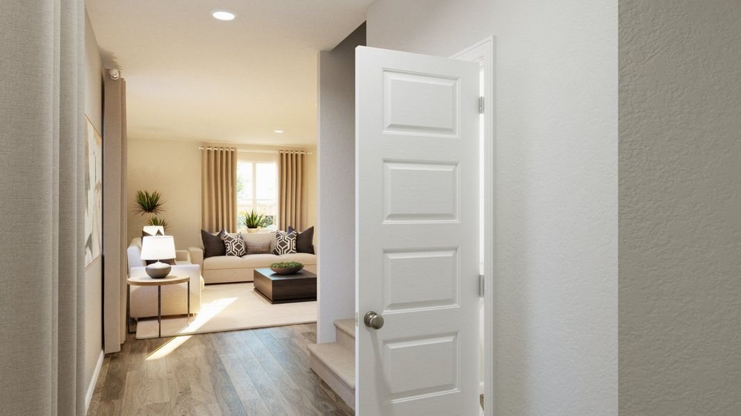 Representative furnished interior of a home built from the The Bluff by Legend Homes in Hanna Ranch, Fort Worth (Image 5).
