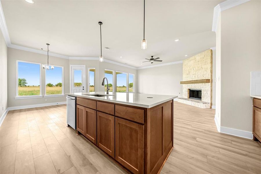 Furnished interior view inside a new home in Rocky Top, Krum (Image 14).