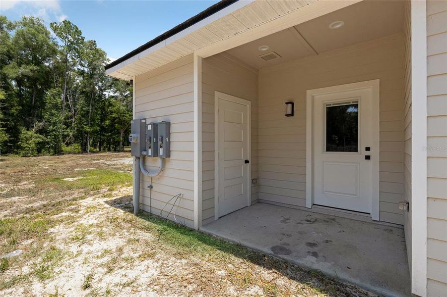 Exterior details and patio area of a home in , Alachua (Image 26).