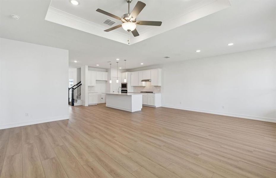 Gathering room with view of main living areas