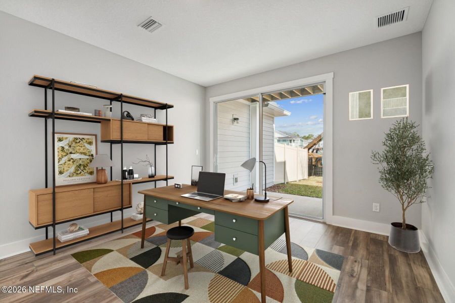 Furnished interior view inside a new home in Kettering at eTown - Traditional Collection, Jacksonville (Image 10). Furnished interior view inside a new home in Kettering at eTown - Traditional Collection, Jacksonville (Image 10).