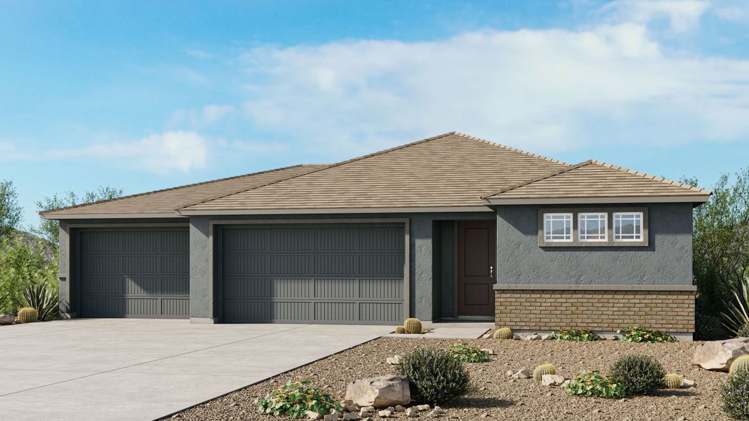 Representative exterior photo of a completed home built from the Compass by Taylor Morrison in Borgata Journey, Queen Creek, AZ (Image 3).
