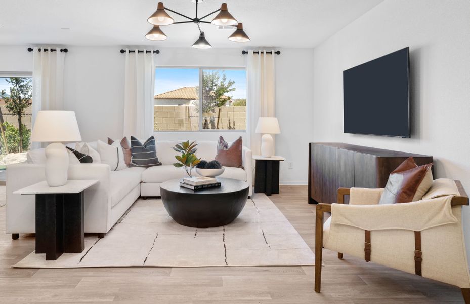 Representative furnished interior of a home built from the Kaufman by Pulte Homes in Strata, Dacono (Image 10).