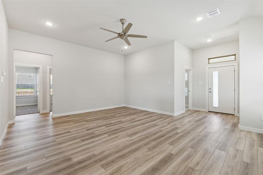 Living Room in the Amber home plan by Trophy Signature Homes – REPRESENTATIVE PHOTO