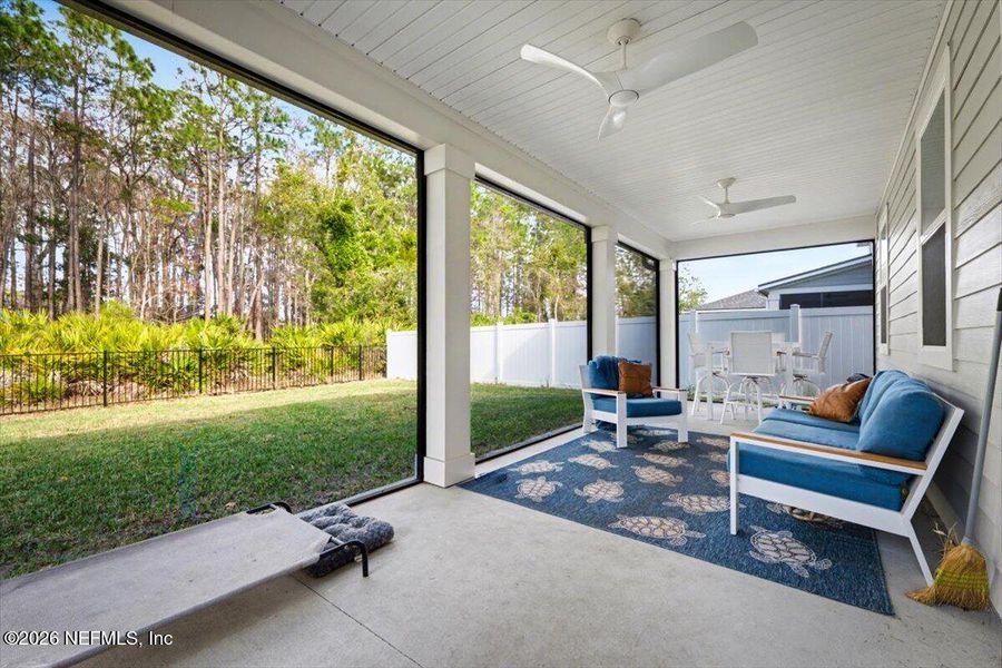 Exterior details and patio area of a home in RiverTown - Settlement, St. Johns (Image 4).