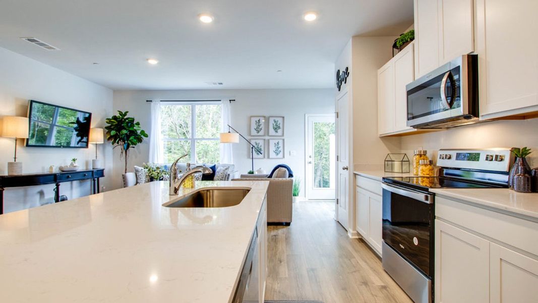 Furnished interior view inside a new home in River Landing Townhomes, Murfreesboro (Image 12). Furnished interior view inside a new home in River Landing Townhomes, Murfreesboro (Image 12).