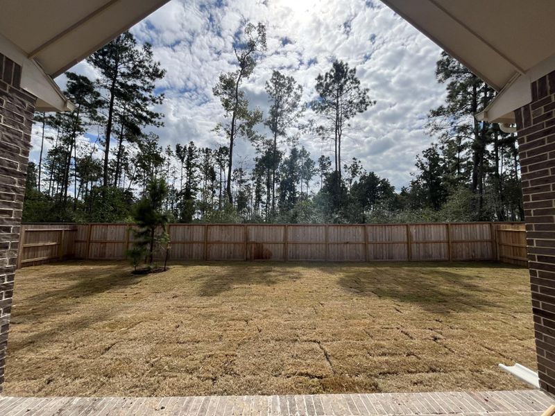 Exterior details and patio area of a home in Evergreen, Conroe (Image 25).