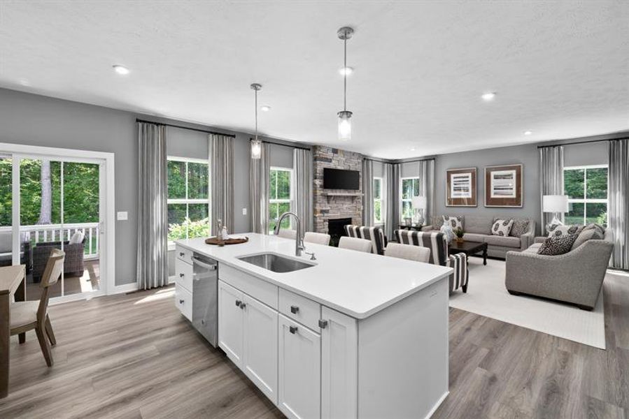 Representative furnished interior of a home built from the Roanoke by Ryan Homes in Backwoods Farms, Moyock (Image 4). Representative furnished interior of a home built from the Roanoke by Ryan Homes in Backwoods Farms, Moyock (Image 4).