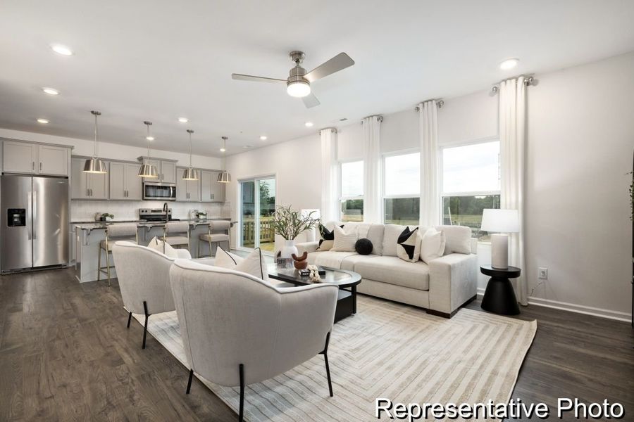 Furnished interior view inside a new home in Lowell Woods, Lowell (Image 3).