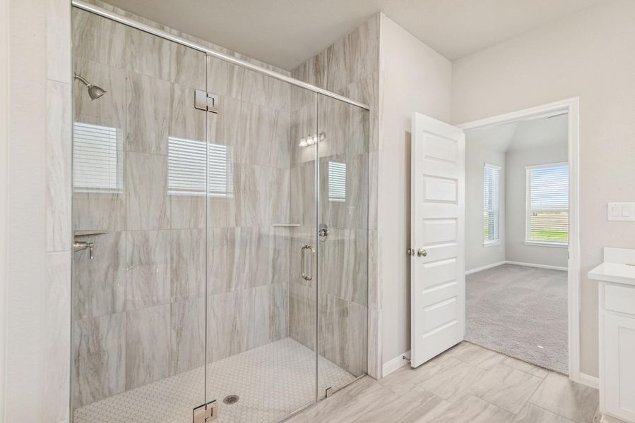 Large walk-in shower
