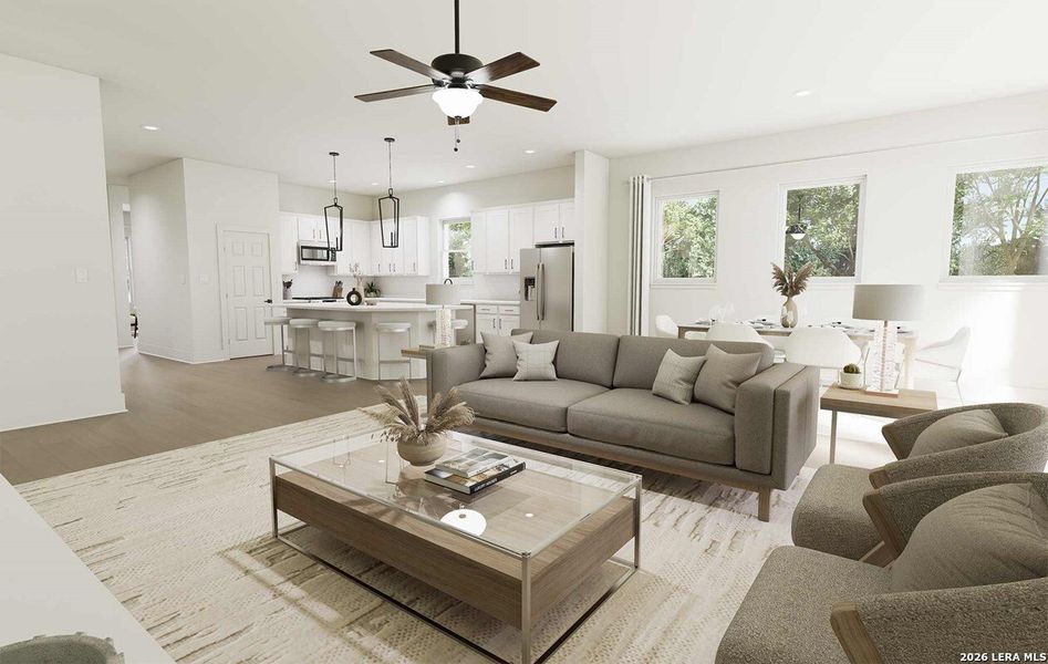 Furnished interior view inside a new home in Meyer Ranch, New Braunfels (Image 6).