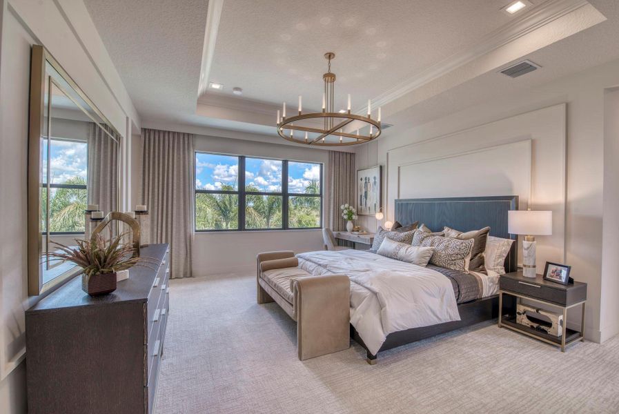 Furnished interior view inside a new home in Apex at Avenir, Palm Beach Gardens (Image 28).