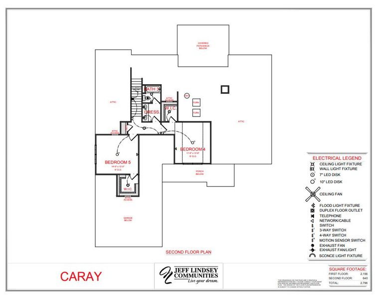 2D floor plan layout of this home in Mill Farms, Peachtree City, GA (Image 2).