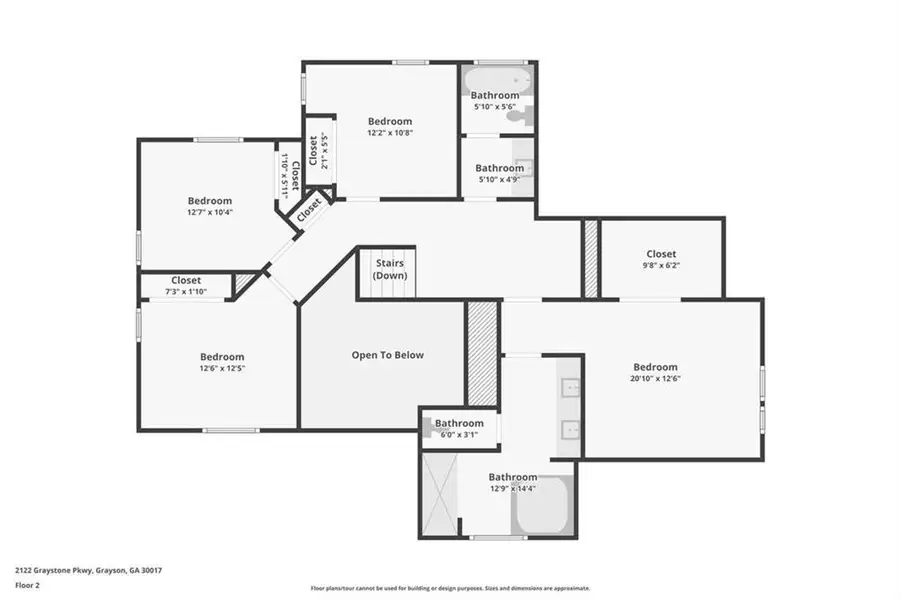 2D floor plan layout of this home in , Grayson, GA (Image 4).