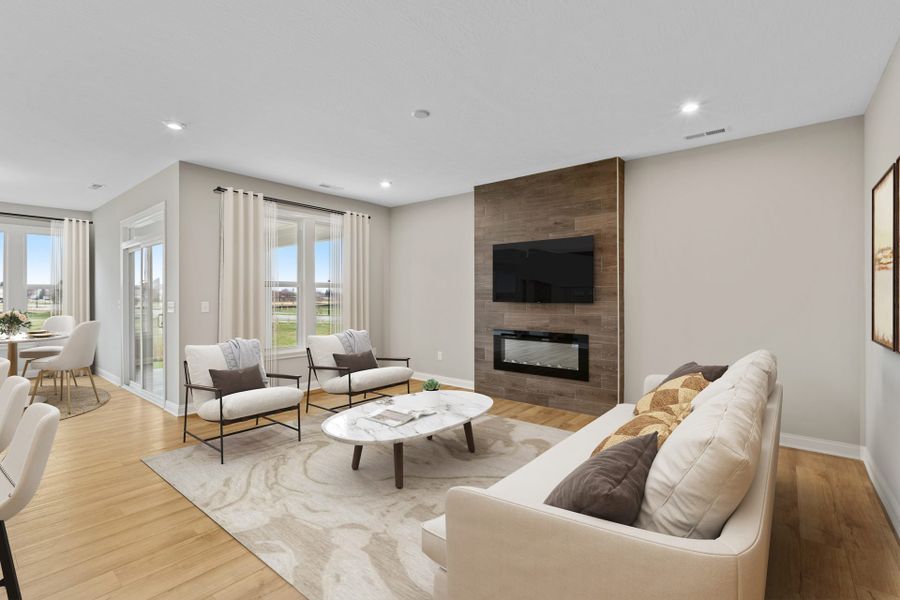 Representative furnished interior of a home built from the Camden by Fischer Homes in Easton Park, Dallas (Image 3).